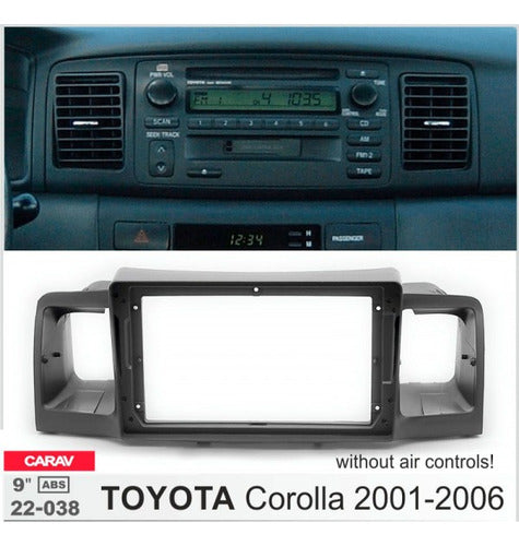 Carav Adapter Frame 9 Inches Toyota Corolla 2001 2006 4