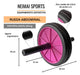 Neimai Sports Double Ab Wheel + Resistance Band with Handle 2