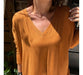 Las Dos Floras Wide V-Neck 3/4 Sleeve Top 6