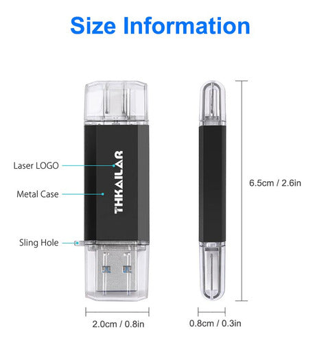 Thkailar Memoria Usb C De 64 Gb, 128 Gb, 256 Gb, 512 Gb, 2 E 6