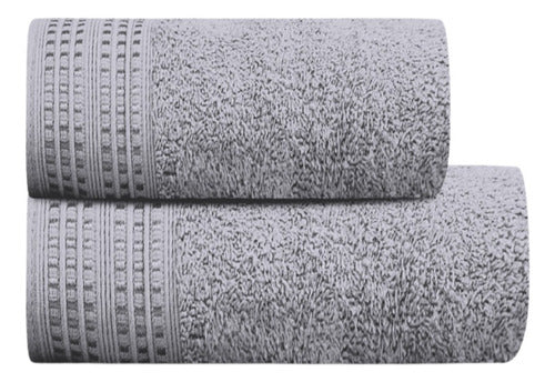 Set of Towel and Bath Sheet Palette Urban 100% Cotton x 2 Units 6