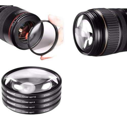 Pro 67mm Cpl Uv Fld Nd2 Nd4 Nd8 Macro Cerca Lente Conjunto F 0