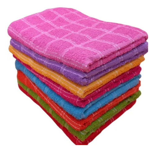 Super Absorbent Kitchen Towel 100% Cotton Lilac Color 38x54cm 2