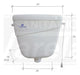 Hanging PVC 12L Toilet Tank with Chain Flush 52400 3
