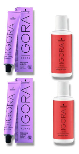 Schwarzkopf Igora Fashion Lights Kit 2 Tintura L-89 + 2 Oxidantes 60ml 2