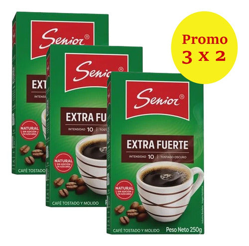 Senior Café Extra Fuerte 3 Unidades De 250 Grs. Otec 2