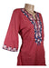 Anaandi Women's Hindu Kurta Tunic with Divine Embroidery and Beads 2