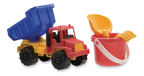 Duravit Medium Dump Truck with Bucket, Shovel, and Rake - Beach Set 0