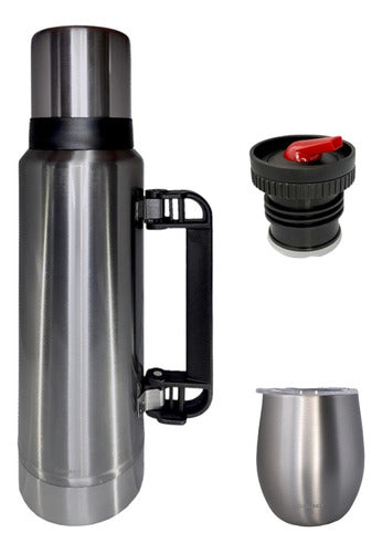 Comet Thermos Combo 1.2 L + Stainless Steel Mate with Lid 0