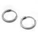 Small Smooth Cuban Link Hoop Earrings 1 cm of 925 Sterling Silver 0