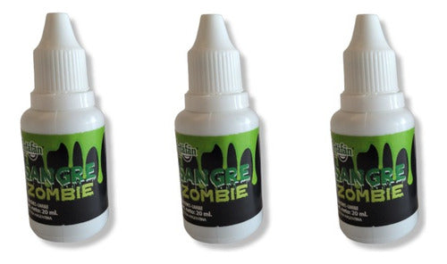 Sangre Zombie Verde 20 Ml Hipoalergenico Lavable X 3 Unid 0