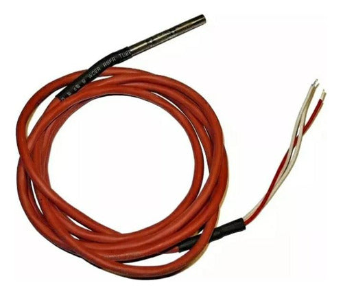 Sensor Pt100 Vaina AISI 304 6x100mm 1m Cable 3 Wires 0