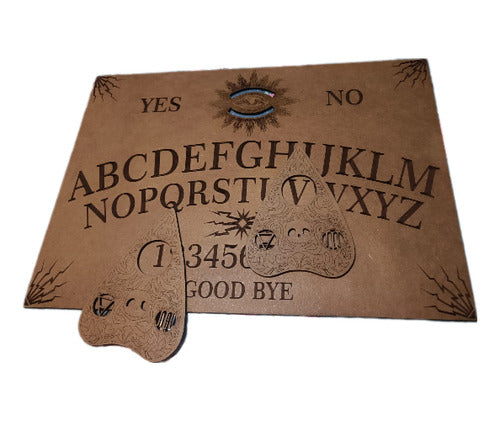 Tabla O Tablero Ouija En Mdf Y Barnizado Con Puntero 39x28 0