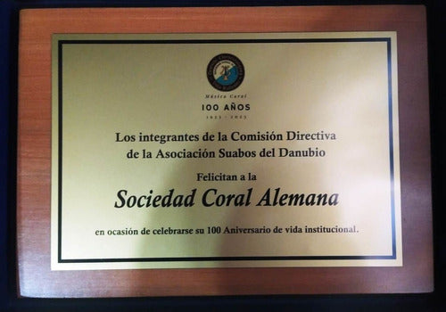 Amerzone Placa Reconocimiento Plaqueta Grabada Incluye Atril Y Caja 0