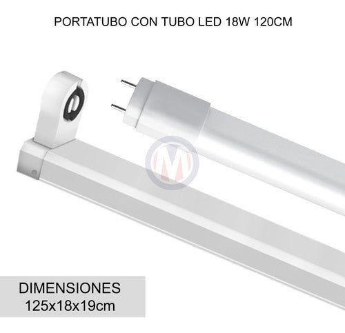 King LED 18W T8 Tube Light Fixture 1.2 Meters Equivalent to 36W-40W 1