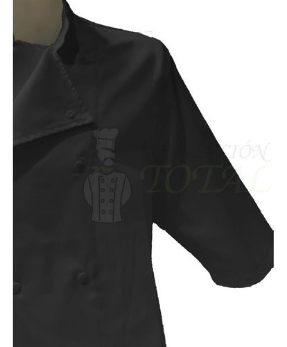 Unisex Chef Jacket in Black by Confección Total 1