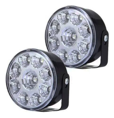 Circular White 9 LED 12V Auxiliary Light for Auto, Motorcycle, Truck 0