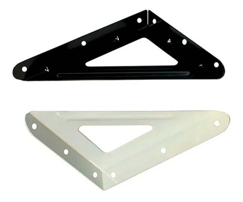 SC Metalúrgica Strong Shelf Support Bracket Black/White 100x150mm X2 Units 1