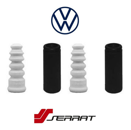 Set of 2 Rear Shock Absorber Bump Stops and Boots for VW Bora Golf IV Passat 3