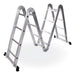 Gloss Articulated Aluminum Ladder 4x4 Steps Up to 150kg 0