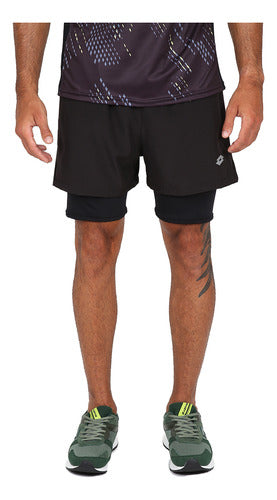 Lotto Short Running Run Fast Hombre en Negro | Dexter 0