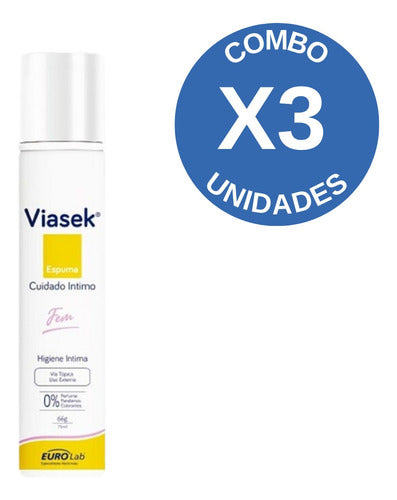 Viasek Intimate Foam Intensive Care 75ml - Combo X3 0