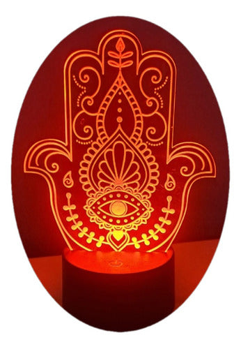 Invitame Creaciones LED Night Light Hand of Fatima 0