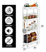 MELDEVO 4-Tier Slim Storage Cart - Mobile Organizer 2