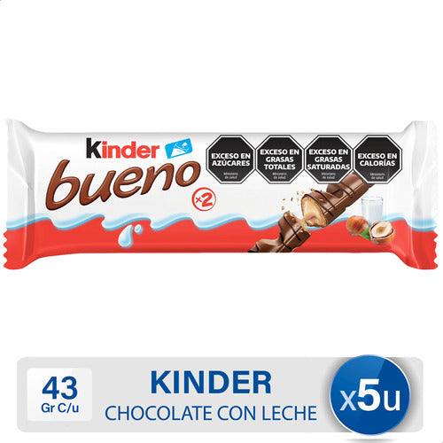 Kinder Bueno Oblea Chocolate Crema Avellanas X5 Mejor Precio 0