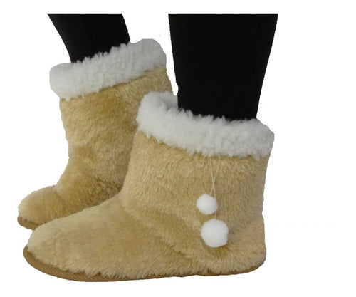 Warm Sheepskin High-Top Slippers from Size 33/34 to 41/42 0