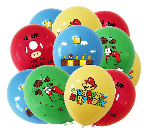 Anagram Super Mario Kit Pack of 10 Beautiful Latex Balloons 30cm! 1