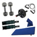 Functional Fitness Training Kit - Mat + 3kg Ankle Weights + 2x 3kg Dumbbells + Band + Ab Roller 9