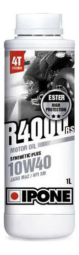 Ipone R4000 RS 4T 10W40 Rider Pro Semi-Synthetic Motorcycle Oil 0