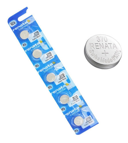 Renata 370 SR920W Original Swiss Button Batteries - 5 Pack 0