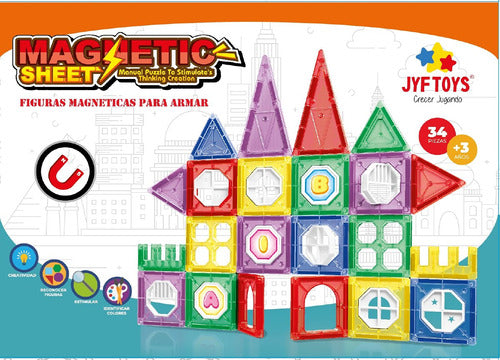 Magnetic Sheet Bloques Magneticos Para Niños 34 Piezas 1