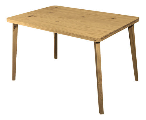 Sajo Solid Wood Dining Table with Slanted Legs 120x80 3