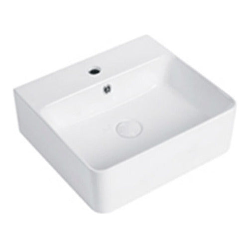 Porcelain Countertop Sink Single Handle Aru - Flowater 0