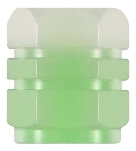 Oregon Set of 4 Tuning Valve Stem Covers in Fluorescent Green 2