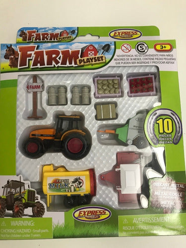 Farm Toy Set Tractor Trailers Accessories Express Wheels 5