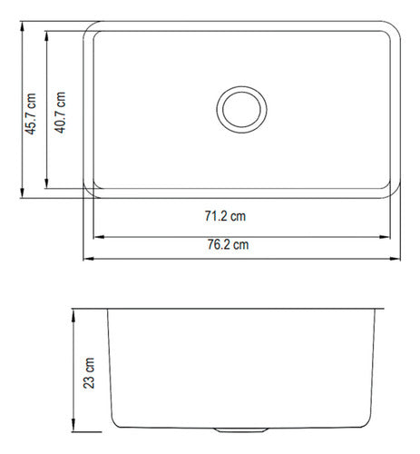 Aqualia Kitchen Sink Stainless Steel Simple 76.2x45.7x23cm Under-Mount 2