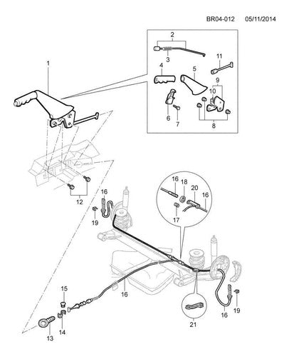 GM Handbrake Cable Clamp Celta Prisma 94/17 Original 1