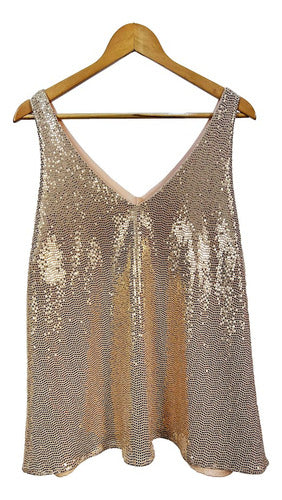 Felizfem Sleeveless Party Blouse with Sequins for Women 4