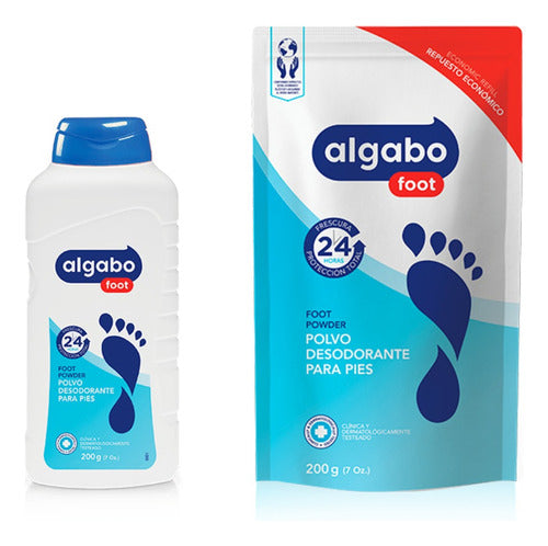 Algabo Foot Talco Desodorante Pies Talquera + Repuesto 200g 0