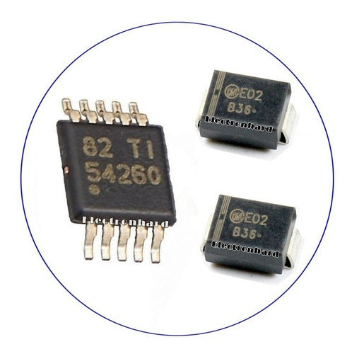 Texas Instruments TPS54260 + ON Semiconductor 2 MBRS360BT3G Schottky Diodes Combo 0