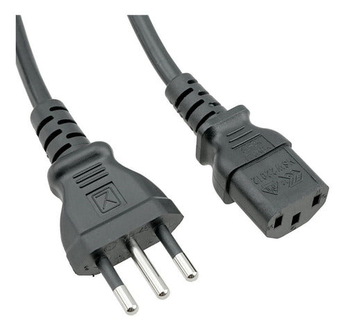 Generic Power Cable 3 In Line PC Computers Monitors Sources 0