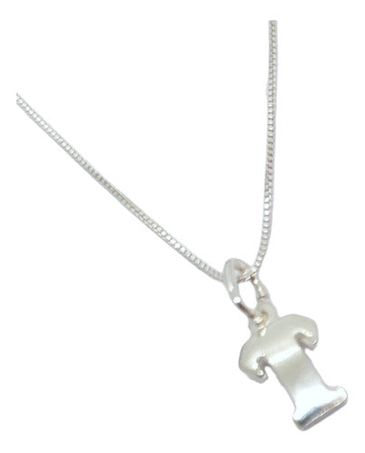 925 Silver Initial Letter Necklace 30