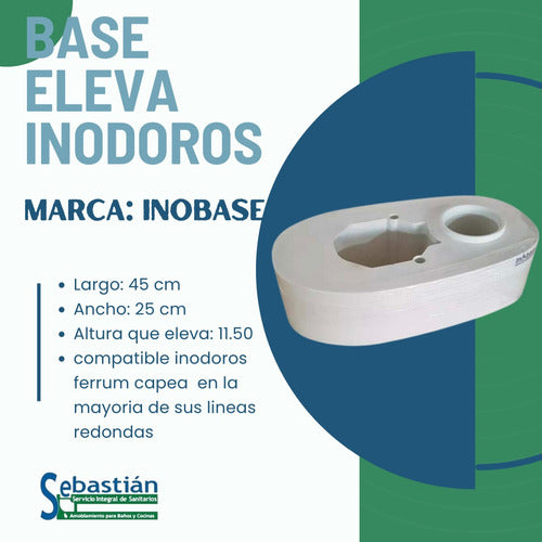 Inobase Base Eleva Inodoro P Baño Discapacitados Compatible Ferrum 1