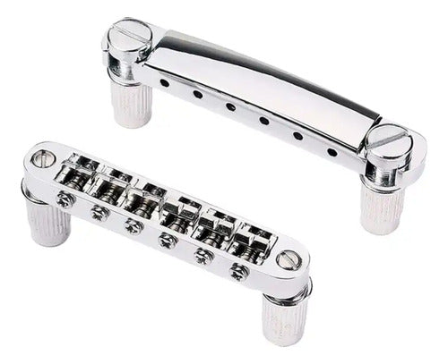 THQ Chrome Electric Guitar Bridge Tune O Matic 0