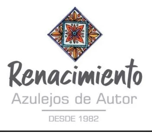 Renacimiento Mayólicas, Azulejos, Tocetos Guadalajara Cobalto 10 X 10 1