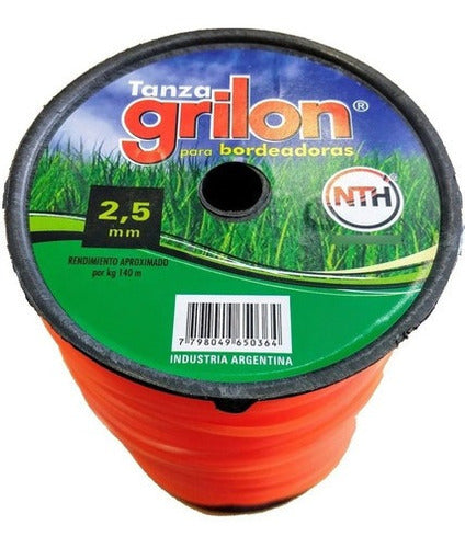 Grilon Tanza 2.5mm Cuadrada Desmalezadora Motoguadaña X 1kg 0